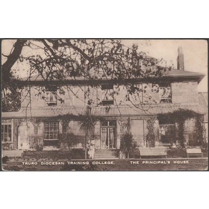 Principal's House, Truro Diocesan Training College, Cornwall, 1923 - Postcard