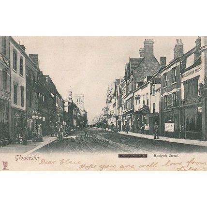 Genealogy Postcard sent to Miss E DOWNES, CINDERFORD, Gloucestershire, 1904