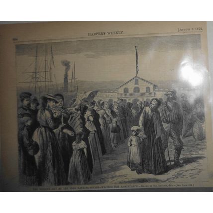 19th century Poor in New York City - lot of 3 original prints - Harper's Weekly