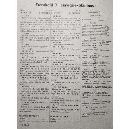 1972 SKAK - Icelandic Chess Magazine - Fischer Spassky World Championship No. 9
