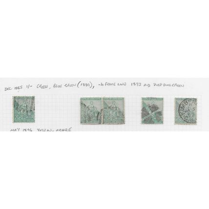 COGH 1884 HOPE VINE RAM CAPE GOOD 1/- SHILLING SHADES GROUP POSTMARKS SG55