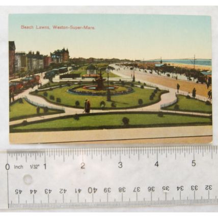vintage postcard Beach Lawns, Weston Super Mare