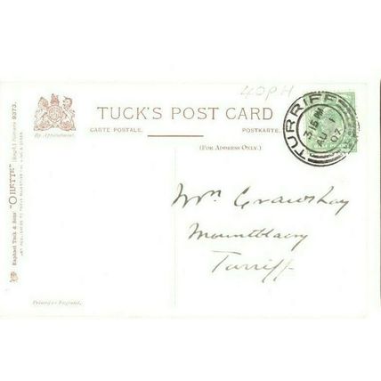 POSTCARD A Line from Aberdeen with TURRIFF Double Ring postmark 1907