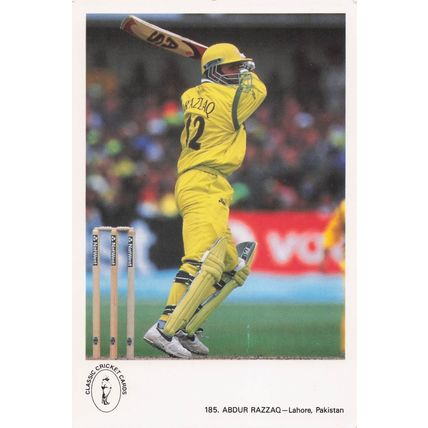 Abdur Razzaq Lahore Pakistan TCCB Classic Cricket Photo Postcard