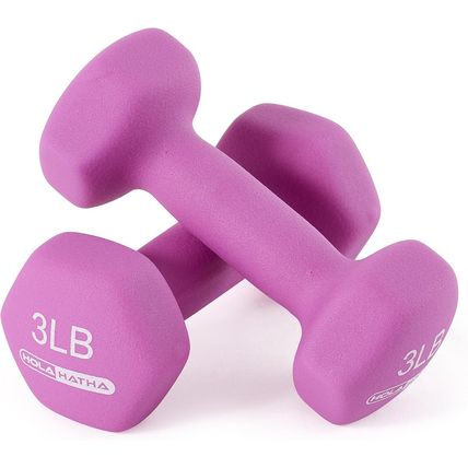 Holahatha Neoprene Dumbbell Free Hand Weight Set with Rack, Ideal for Home Exerc