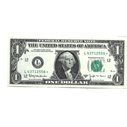 1963-B Federal Reserve $1.00 bill STAR NOTE!