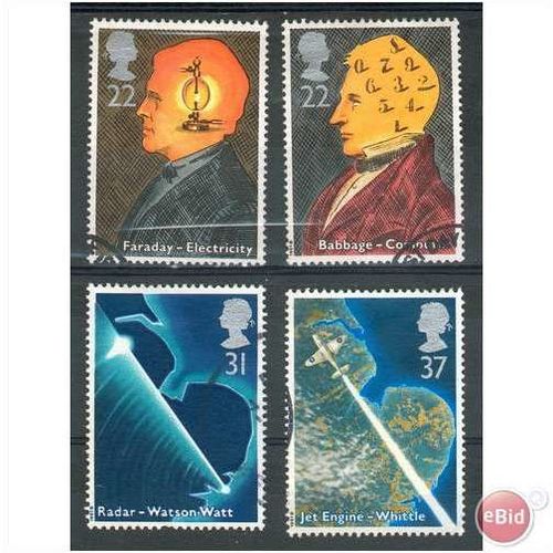 GB stamps 1991 used Set - SG 1546-1549 - Scientific Achievements