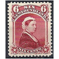 Newfoundland 1894 SG60 6c Crimson-Lake Mounted Mint...