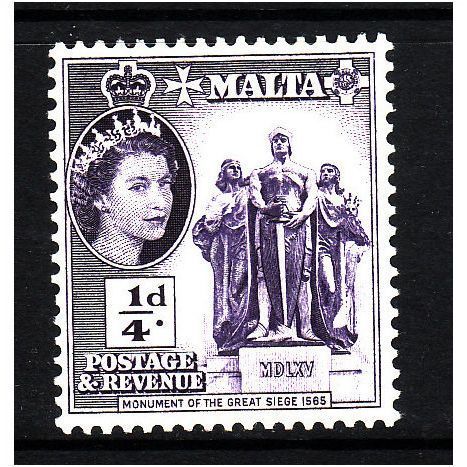 MALTA 1956 1/4d VIOLET SG 266 M / MINT#1