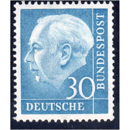 West Germany Pres Hess1954 Sg1113 30pf blue MNG (U102)