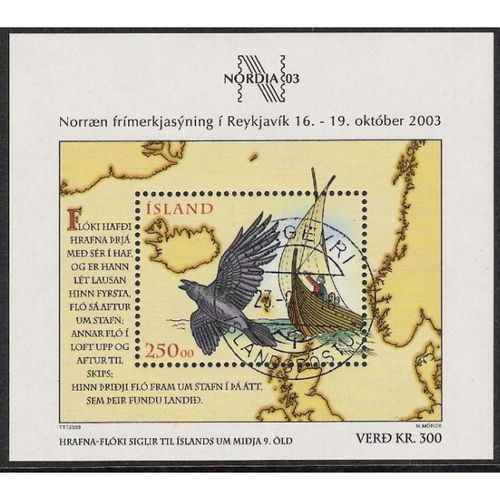 Mi Block 32: 'NORDIA '03' International Philatelic Exhibition, Reykjavik.
