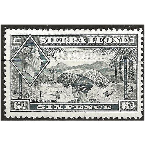 Sierra Leone 1938 SG195 6d Grey Mounted Mint . ..