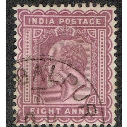 India 1902 8a Claret SG134 FU