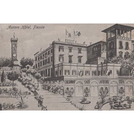 Aurore Hotel Fiesole Antique Italian Postcard