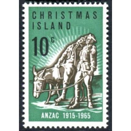 Christmas Island 1965 50th Anniversary Of ANZAC Gallipoli Landing - SG 21 MM