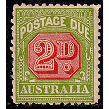 Australia 1914 Postage Due 2D Used Stamp wmk3 14perf.