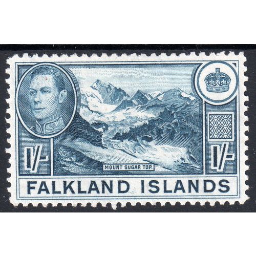 Falkland Islands Sg158 1s Light Dull Blue Fine Lightly Mounted Mint(G136)