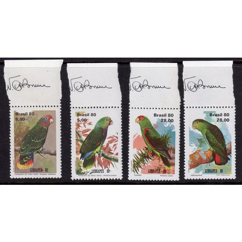 Brazil Sg1866 - Sg1869 Lubrapex 80 Parrots set unmounted mint MNH (B151)