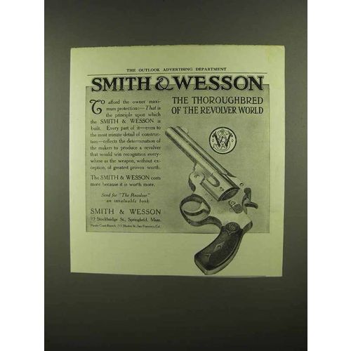 1910 Smith & Wesson Revolver Ad - The Thoroughbred