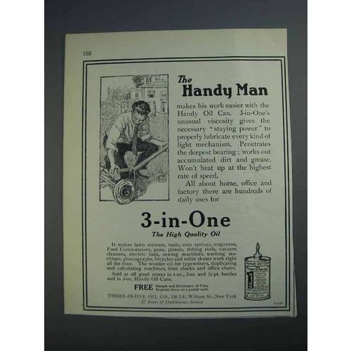1926 3-in-One Oil Ad - The Handy Man