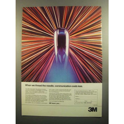 1984 3M Videodata Broadband System Ad - Thread Needle