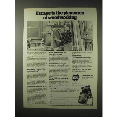1984 Shopsmith Mark V Ad - Pleasures of Woodworking