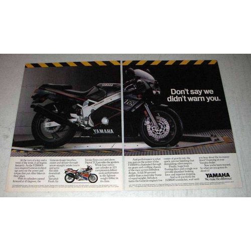 1989 Yamaha FZR600 Motorcycle Ad - Didn't Warn You