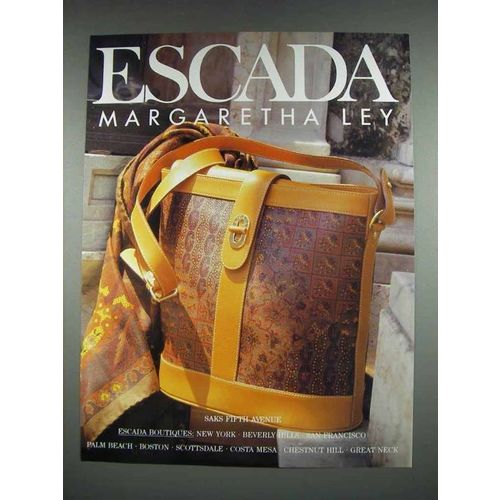 1992 Escada Fashion Ad - Handbag, Margaretha Ley