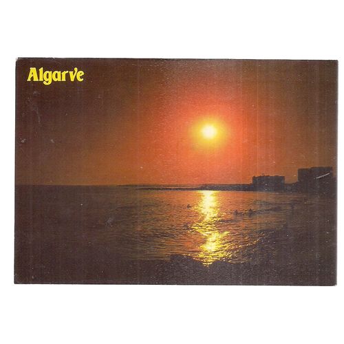 POR DO SOL, ALGARVE, PORTUGAL used vintage postcard =