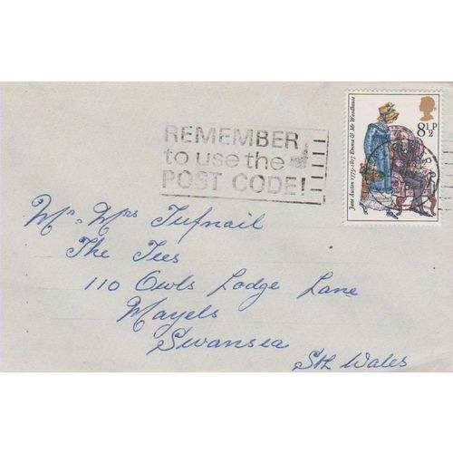 GB 1976 Cover Jane Austen stamp