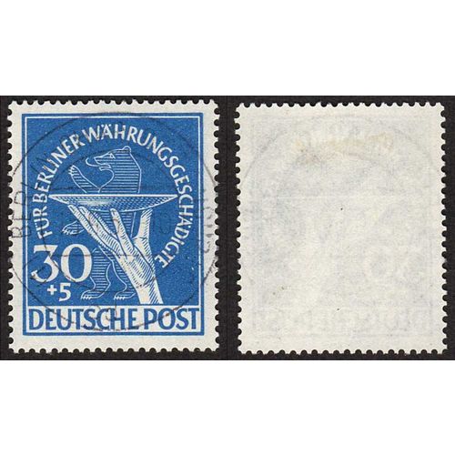 Berlin, Germany 1949 "Berlin Bear & Offering Plate" issue. Used. Scott #9NB3