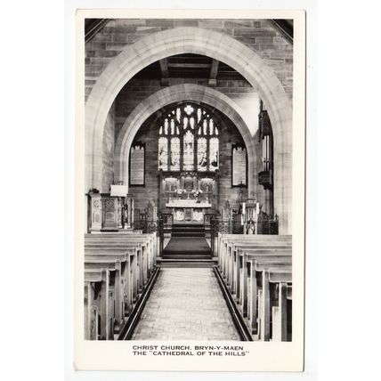 Christ Church Bryn-y-Maen Cathedral of the Hills near Colwyn Bay RP Postcard