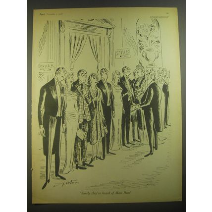 1967 Moss Bros. Fashion Advertisement - Cartoon by Anton (Antonia Yeoman)
