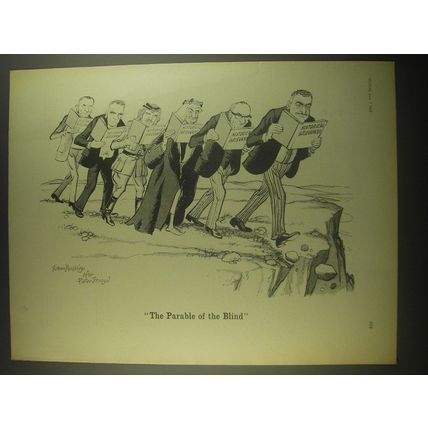 1967 Cartoon by Norman Mansbridge - The Parable of the Blind