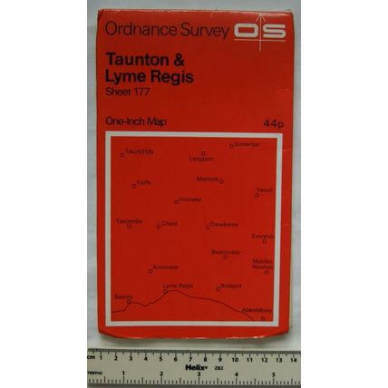 1970 OS 1" map Sheet 177 Taunton & Lyme Regis