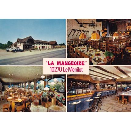La Mangeoire Le Menilot Hotel French Map Postcard