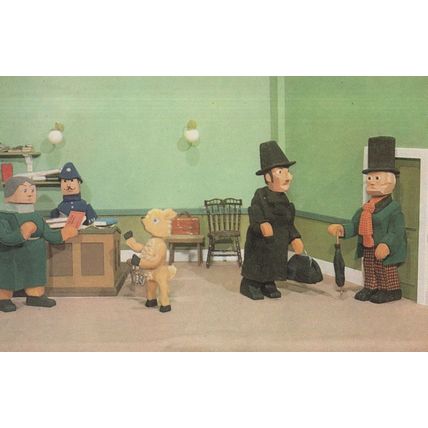 Larry The Lamb In Toytown BBC Police Station 1970s Postcard