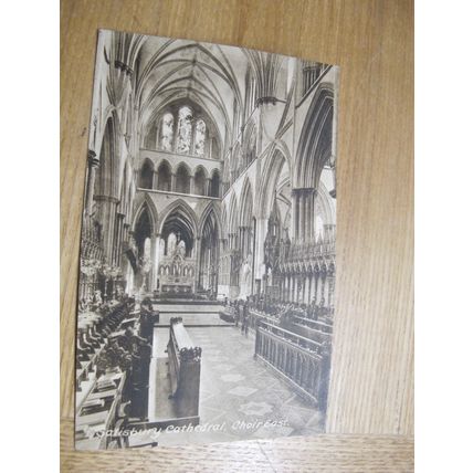 1920s fr Frith Postcard -The Choir East, Salisbury Cathedral