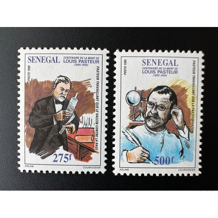 Sénégal 1995 Mi. 1375 - 1376 100 Ans Mort Louis Pasteur 1895 Health Santé Vaccin
