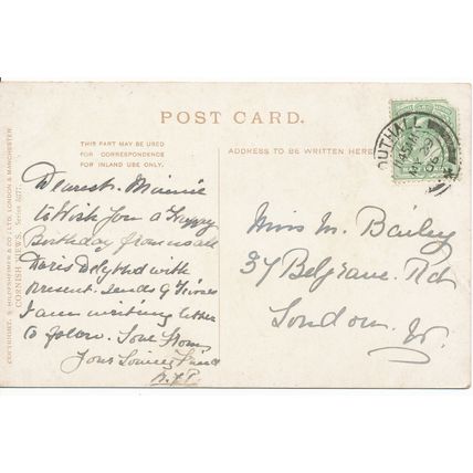 PC17139 Penzance. Hildesheimer. Series 5377. 1906