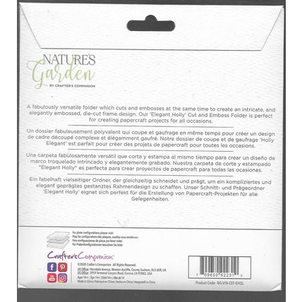 Crafter's Companion. Elegant Holly Cut & Emboss Folder. Cardmaking Scrapbooking