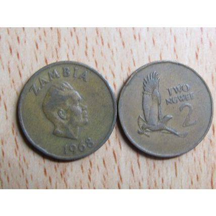 Zambia 1968 2 Ngwee Coin