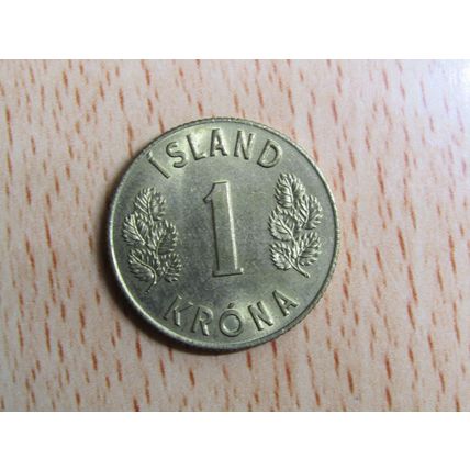 Iceland 1970 1 Krona Coin