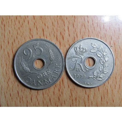 Denmark 1972 25 Ore Coin