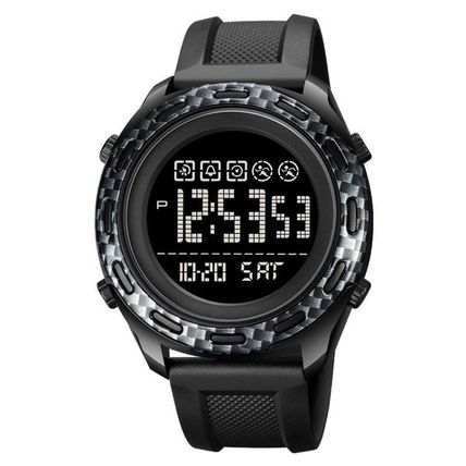SKMEI 1872 Stainless Steel Buckle PU Strap Waterproof Electronic Watch, White, B
