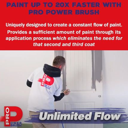 Pro Power Brush - Heavy Duty Automatic Paint Tool, 20X Faster Painting, Superior
