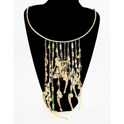 VALENTINO GARAVANI x LE BLANC Gold Plated Multi Strand Statement Necklace (RARE)