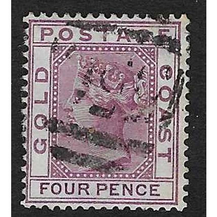 GOLD COAST 1884-91 QV 4d USED SG16