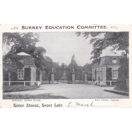 ED 79 GATEWAY, ESHER PLACE. SURREY EDUCATION COMMITTEE PRINTED POSTCARD