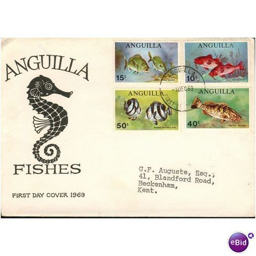 Anguilla FDC 1969 - SG 68-71 - Anguilla Fish
